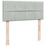 vidaXL Sommier à lattes de lit et matelas Gris clair 120x200cm Velours