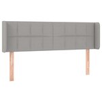 vidaXL Tête de lit avec oreilles Gris clair 147x16x78/88 cm Tissu