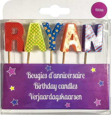 Bougies d'anniversaire rayan