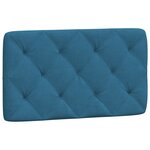 vidaXL Lit avec matelas bleu 90x200 cm velours