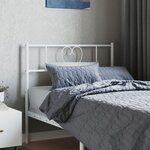 vidaXL Tête de lit métal blanc 90 cm