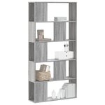 vidaXL Bibliothèque 5 niveaux sonoma gris bois d'ingénierie