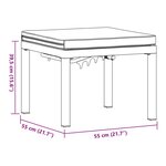 vidaXL Tabouret de jardin avec coussin noir acier enduit de poudre