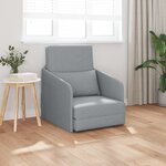 vidaXL Canapé-lit 2-en-1 Gris clair 65x80x83 cm Tissu
