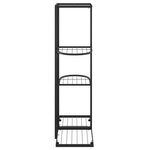 vidaXL Support pour plantes 4 niveaux 43x22x76 cm Noir Métal
