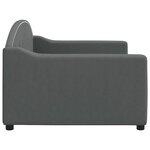 vidaXL Lit de jour gris foncé 90x200 cm tissu