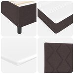 vidaXL Lit à sommier avec matelas marron foncé super king en tissu