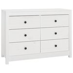 vidaXL Armoire latérale Blanc 100x40x72 cm Bois de pin massif