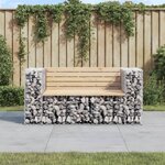 vidaXL Banc de jardin design gabion 143x71x65 5 cm bois massif de pin