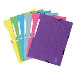 Lot De 5+1 Chemises En Carte Lustrée 400g/m2 - A4 - Couleurs Assorties - X 8 - Exacompta