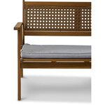 Banc de jardin LIANZA - 2 places - Acacia et résine tressée - 121 x 71 x 78 cm