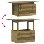 vidaXL Table de jardin 100x50x75 cm bois de pin imprégné