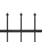 vidaXL Clôture de jardin avec dessus en lance Acier 3 4 x 0 6 m Noir