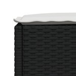 vidaXL Salon de jardin 5 Pièces avec coussins noir résine tressée