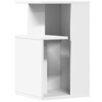 vidaXL Table d'appoint blanc 35x35x60 cm bois d’ingénierie