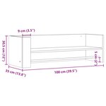 vidaXL Étagère murale blanc 100x35x30 5 cm bois d'ingénierie