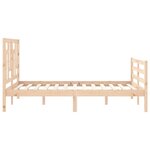 vidaXL Cadre de lit avec tête de lit 140x200 cm bois massif