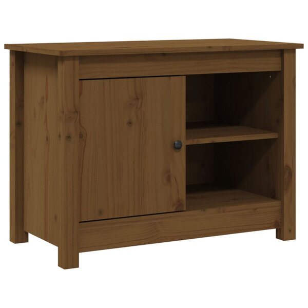 vidaXL Meuble TV Marron miel 70x36 5x52 cm Bois de pin massif