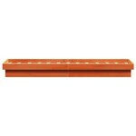 vidaXL Cadre de lit LED cire marron 75x190 cm bois de pin massif