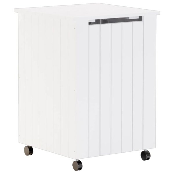 vidaXL Panier à linge et roulettes RANA 45x45x64 cm bois massif de pin