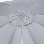 vidaXL Parasol de plage avec parois latérales anthracite 215 cm