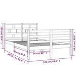 vidaXL Cadre de lit Blanc Bois de pin massif 120x200 cm