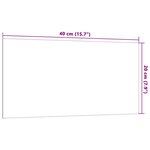 vidaXL Tableau noir magnétique mural Noir 40x20 cm Verre trempé