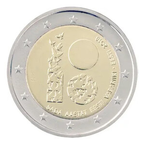 2 euros commémorative Estonie 2018 - Indépendance.