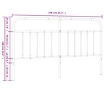 vidaXL Tête de lit métal noir 160 cm