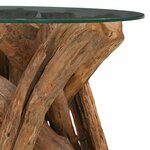 vidaXL Table basse Bois flottant de teck massif 60 cm