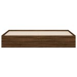 vidaXL Cadre de lit avec tiroirs chêne marron 200x200 cm