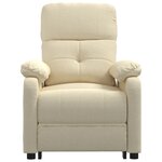 vidaXL Fauteuil électrique de massage Crème Tissu