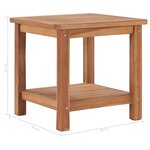 vidaXL Table basse 45x45x45 cm Bois de teck solide