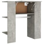 vidaXL Armoire de couloir Gris béton 97 5x37x99 cm Bois d'ingénierie