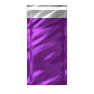 Lot de 100 sachet alu métallisé brillant violet 229 x 114 mm