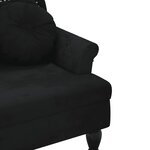 vidaXL Banc avec coussins noir 120 5x65x75 cm velours