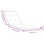 vidaXL Coussin de chaise longue beige mélangé (75+105)x50x3 cm tissu