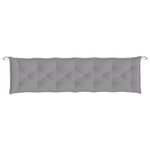 vidaXL Coussin de banc de jardin gris 200x50x7 cm tissu oxford