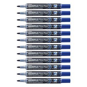 Marqueur pour tableau blanc MAXIFLO Flex-Feel bleu x 12 PENTEL