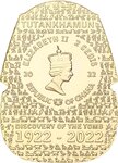 Pièce de monnaie en Cupronickel - Or 2 Cedis g 22.5 Millésime 2022 Legacy of Egypt TUTANKHAMUN