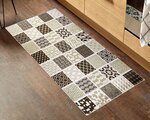 Tapis de Cuisine carreaux de Ciment 60 x 90 cm - Marron
