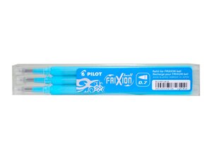 Set de 3 recharges frixion ball (bls-fr7) turquoise x 12 pilot