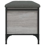 vidaXL Banc de rangement sonoma gris 82x42x45 cm Bois d'ingénierie
