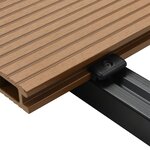vidaXL Panneaux de terrasse creux et accessoires WPC 15 m² 4 m Teck