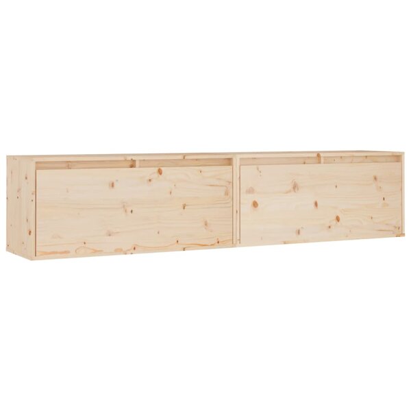 vidaXL Armoires murales 2 Pièces 80x30x35 cm Bois de pin massif