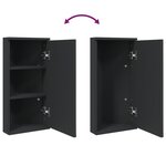 vidaXL Armoire de bain à miroir d'angle noir 30x24x60 cm