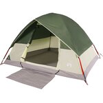 vidaXL Tente de camping à dôme 3 personne vert imperméable