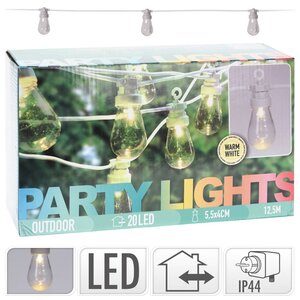 ProGarden Ensemble d'éclairage à LED de fête 20 ampoules 4 5 V