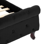 vidaXL Cadre de lit Noir Velours 90 x 200 cm