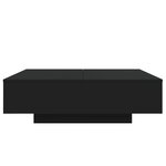 vidaXL Table basse noir 100x100x31 cm bois d'ingénierie